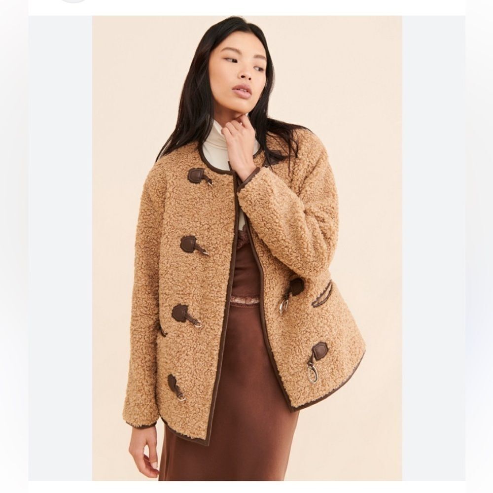 Faux Fur Toggle Coat by Avec Les Filles